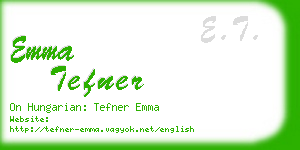 emma tefner business card